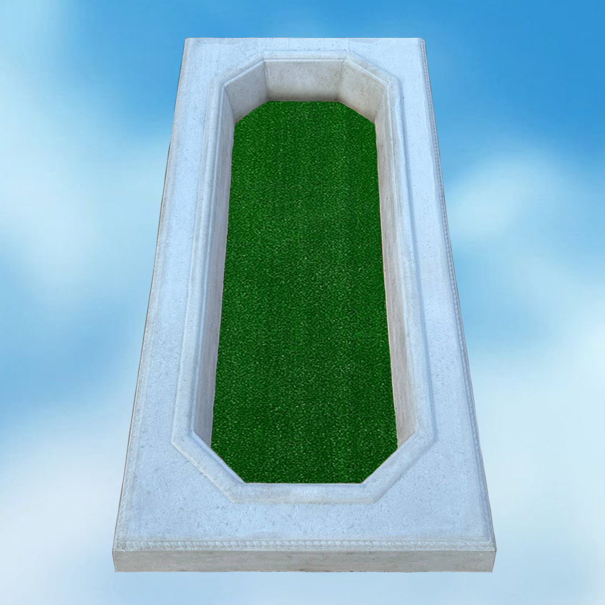 Цветник на могилу из мраморной крошки "Косичка"