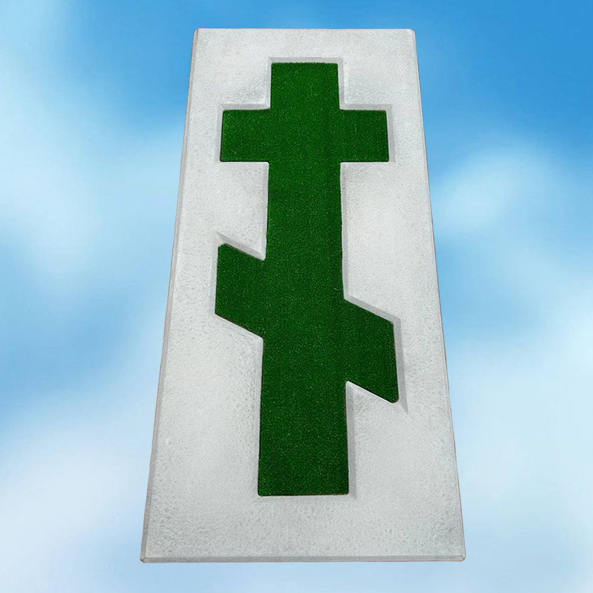 Цветник из мраморной крошки Крест эконом